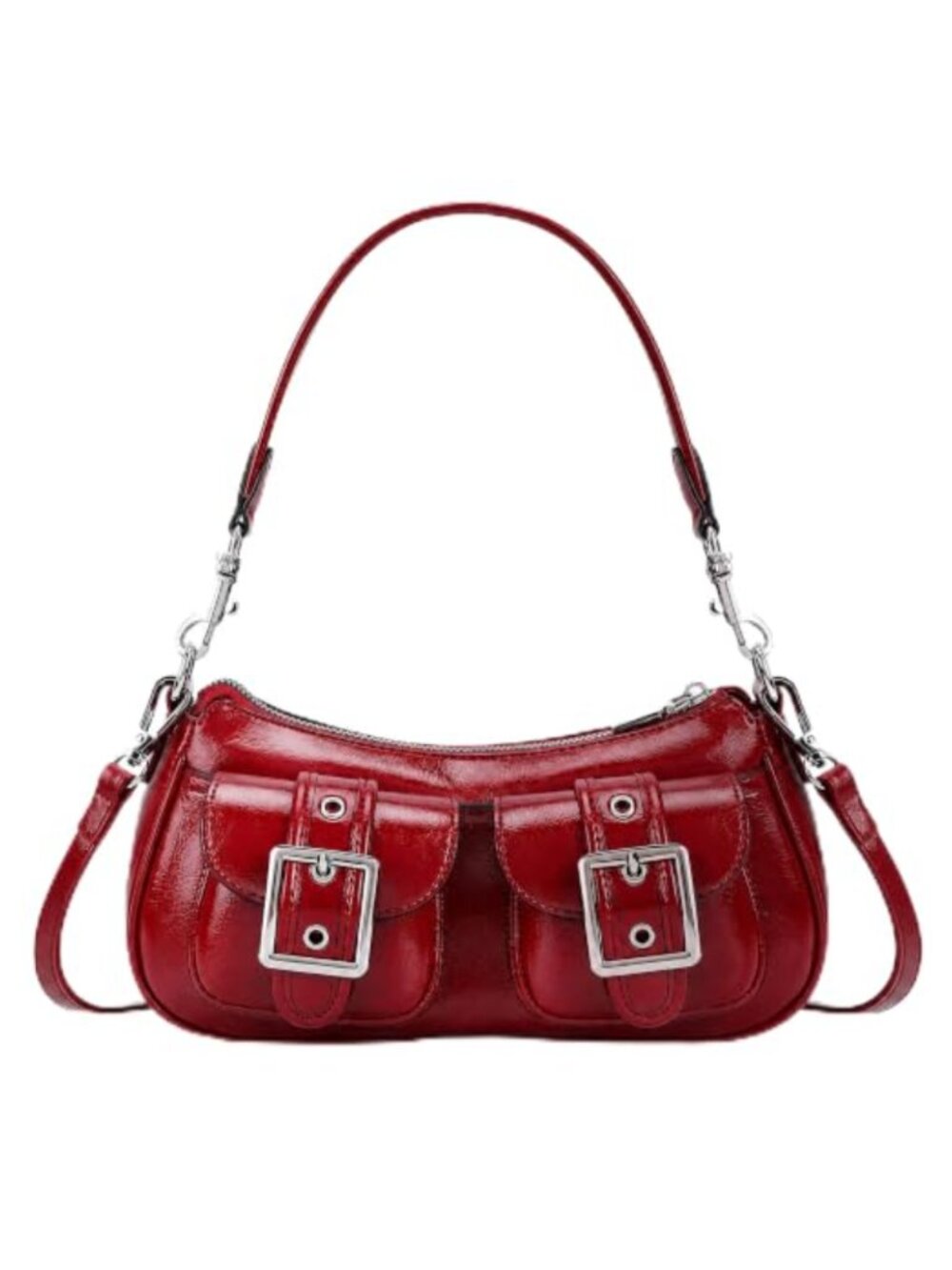 Faux Leather Vintage Hobo Crossbody Bag Convertible Shoulder Purse